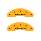 MGP 4 Caliper Covers Engraved Front Accord Engraved Rear Accord Yellow finish black ch