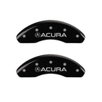 MGP 4 Caliper Covers Engraved Front Acura Engraved Rear NSX Black finish silver ch