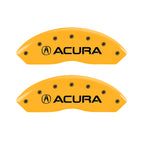 MGP 4 Caliper Covers Engraved Front Acura Rear RSX Yellow Finish Black Char 2002 Acura RSX