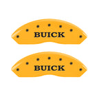 MGP 4 Caliper Covers Engraved Front Buick Rear Yellow Finish Black Char 2018 Buick Envision