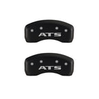 MGP 4 Caliper Covers Engraved Front Cadillac Engraved Rear ATS Red finish silver ch