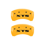 MGP 4 Caliper Covers Engraved Front Cadillac Engraved Rear XTS Yellow finish black ch
