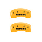 MGP 4 Caliper Covers Engraved Front Cadillac Rear SRX Yellow Finish Black Char 2006 Cadillac SRX
