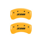 MGP 4 Caliper Covers Engraved Front Camaro Rear Z28 Yellow Finish Black Char 2000 Chevy Camaro