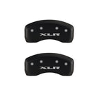 MGP 4 Caliper Covers Engraved Front Cursive/Cadillac Engraved Rear XLR Red finish silver ch
