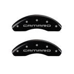 MGP 4 Caliper Covers Engraved Front Gen 4/Camaro Engraved Rear Gen 4/Z28 Black finish silver ch