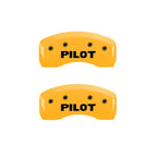 MGP 4 Caliper Covers Engraved Front Honda Engraved Rear Pilot/2015 Yellow finish black ch