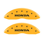 MGP 4 Caliper Covers Engraved Front Honda Rear H Logo Yellow Finish Black Char 2009 Honda Ridgeline