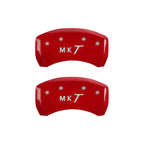 MGP 4 Caliper Covers Engraved Front Lincoln Engraved Rear MKT Yellow finish black ch