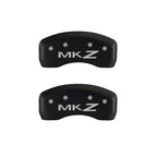 MGP 4 Caliper Covers Engraved Front Lincoln Engraved Rear MKZ Red finish silver ch