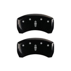 MGP 4 Caliper Covers Engraved Front Lincoln Engraved Rear Star logo Black finish silver ch