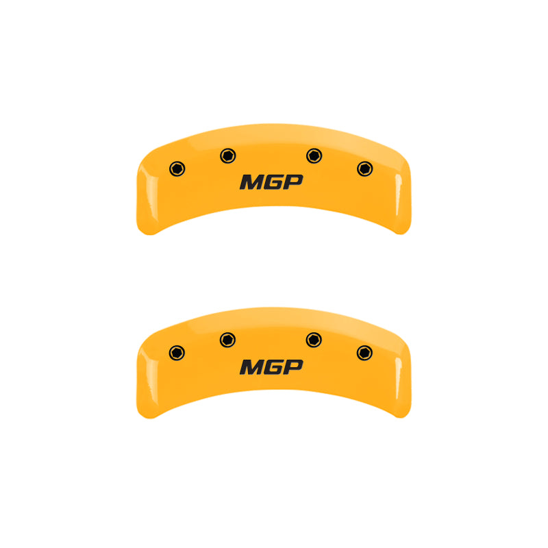 MGP 4 Caliper Covers Engraved Front Pontiac Engraved Rear Arrow Black finish silver ch