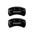 MGP 4 Caliper Covers Engraved Front Pontiac Engraved Rear GXP Black finish silver ch