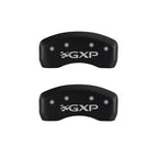 MGP 4 Caliper Covers Engraved Front Pontiac Engraved Rear GXP Red finish silver ch