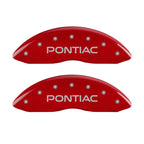 MGP 4 Caliper Covers Engraved Front Pontiac Rear Arrow Red Finish Silver Char 2006 Pontiac GTO
