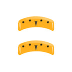 MGP 4 Caliper Covers Engraved Front Pontiac Rear Arrow Yellow Finish Blk Char 1997 Pontiac Firebird