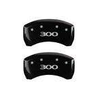MGP 4 Caliper Covers Engraved Front & Rear 300 Black finish silver ch