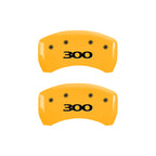MGP 4 Caliper Covers Engraved Front & Rear 300 Yellow Finish Black Char 2007 Chrysler 300