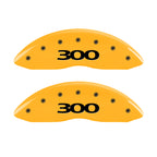 MGP 4 Caliper Covers Engraved Front & Rear 300 Yellow finish black ch