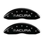 MGP 4 Caliper Covers Engraved Front & Rear Acura Black Finish Silver Char 2017 Acura MDX