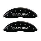 MGP 4 Caliper Covers Engraved Front & Rear Acura Black finish silver ch