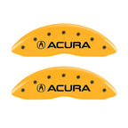 MGP 4 Caliper Covers Engraved Front & Rear Acura Yellow Finish Black Char 2017 Acura ILX