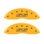 MGP 4 Caliper Covers Engraved Front & Rear Avalanche style/SS Yellow finish black ch