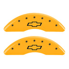 MGP 4 Caliper Covers Engraved Front & Rear Bowtie Yellow finish black ch