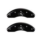 MGP 4 Caliper Covers Engraved Front & Rear Circle K/Kia Black Finish Silver Char 2018 Kia Niro