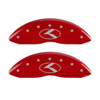MGP 4 Caliper Covers Engraved Front & Rear Circle K/Kia Red finish silver ch