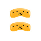 MGP 4 Caliper Covers Engraved Front & Rear Circle K/Kia Yellow finish black ch