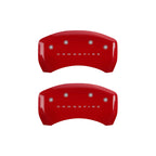 MGP 4 Caliper Covers Engraved Front & Rear Crossfire Red finish silver ch