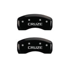 MGP 4 Caliper Covers Engraved Front & Rear Cruze Black finish silver ch