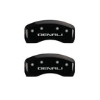 MGP 4 Caliper Covers Engraved Front & Rear Denali Black finish silver ch