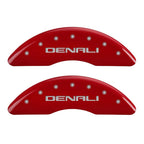 MGP 4 Caliper Covers Engraved Front & Rear Denali Red finish silver ch