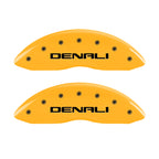 MGP 4 Caliper Covers Engraved Front & Rear Denali Yellow Finish Black Char 2016 GMC Canyon