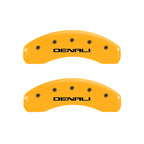 MGP 4 Caliper Covers Engraved Front & Rear Denali Yellow finish black ch