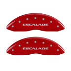 MGP 4 Caliper Covers Engraved Front & Rear Escalade Red finish silver ch