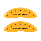 MGP 4 Caliper Covers Engraved Front & Rear Escalade Yellow finish black ch