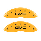 MGP 4 Caliper Covers Engraved Front & Rear GMC Yellow Finish Black Char 2008 GMC Envoy