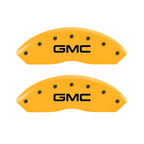 MGP 4 Caliper Covers Engraved Front & Rear GMC Yellow Finish Black Char 2016 GMC Savana 3500