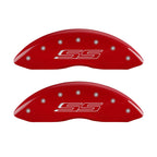 MGP 4 Caliper Covers Engraved Front & Rear Gen 5/SS Red finish silver ch