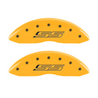 MGP 4 Caliper Covers Engraved Front & Rear Gen 5/SS Yellow finish black ch
