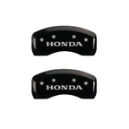 MGP 4 Caliper Covers Engraved Front & Rear Honda Black Finish Silver Char 2017 Honda Civic