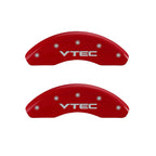 MGP 4 Caliper Covers Engraved Front & Rear Honda Red finish silver ch