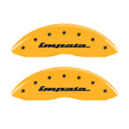 MGP 4 Caliper Covers Engraved Front & Rear Impala Yellow finish black ch