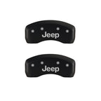 MGP 4 Caliper Covers Engraved Front & Rear JEEP Red finish silver ch