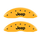 MGP 4 Caliper Covers Engraved Front & Rear JEEP Yellow finish black ch