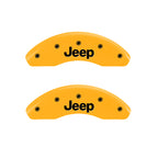 MGP 4 Caliper Covers Engraved Front & Rear JEEP Yellow finish black ch