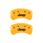 MGP 4 Caliper Covers Engraved Front & Rear JEEP Yellow finish black ch